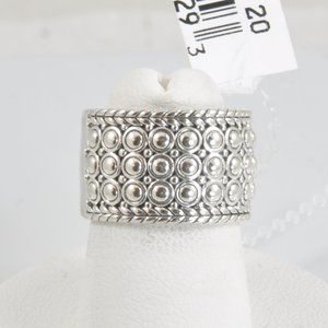 NWT JAI John Hardy Sterling Silver Kalahari Wide Band Ring - Size 5.5